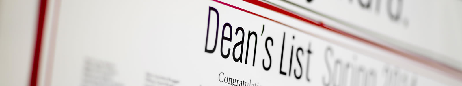 deans list page header