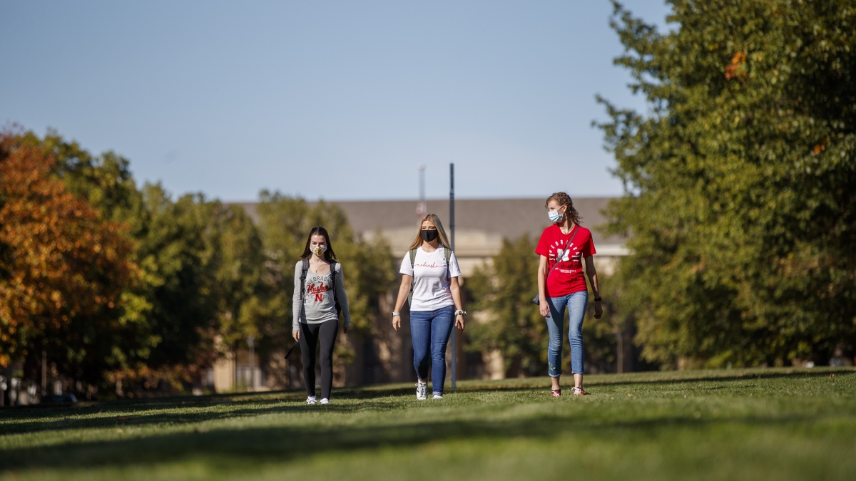 Students walking on East Campus