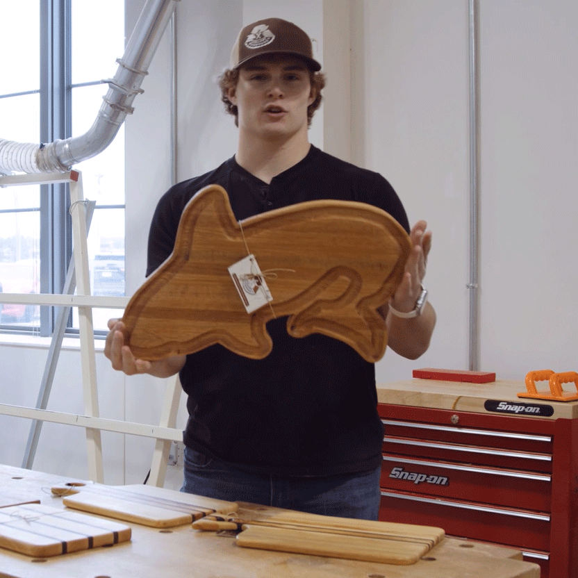 Seth Wright, a junior in the Engler Agribusiness Entrepreneurship Program, has turned an interest in woodworking into a start-up venture.