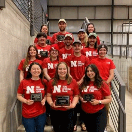 The UNL Soil Judging Team placed 2nd in the National Collegiate Soil Judging Contest in Ames, IA on Apr. 25-26.