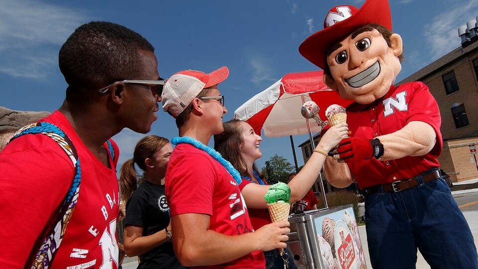 Herbie giving out ice cream