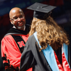 Chancellor Bennett at graduation