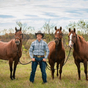Cayson Johnston with 3 horses