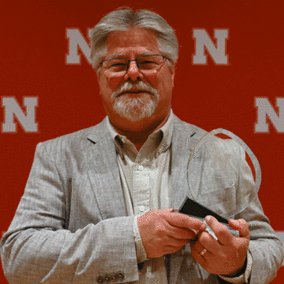 Mark Vrtiska with 2025 Early Career Faculty Award