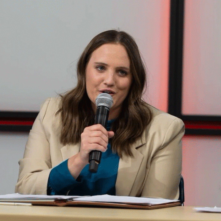 Libby Wilkins at meeting
