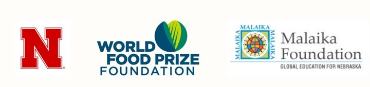 Nebraska, World Food Prize, and Malaika logos